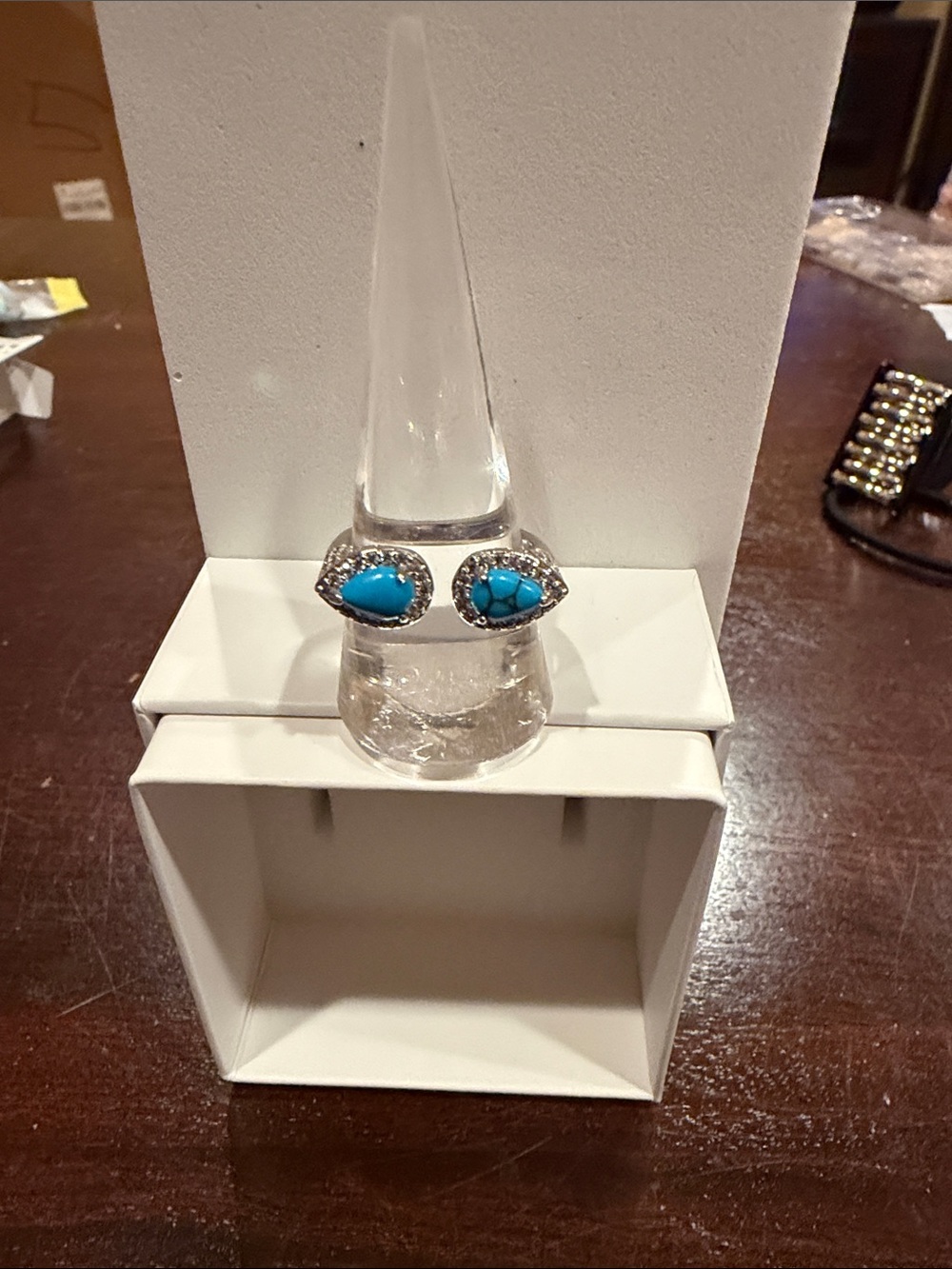 Outlaw: Turquoise on Rhodium